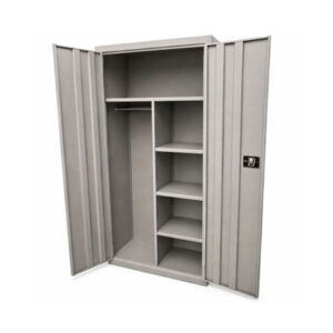 Gabinete metálico para almacenar artículos de limpieza Omoka.